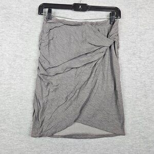 PURSUE Women's Gray Side Ruched Lined Mini Skirt Size M NEW
